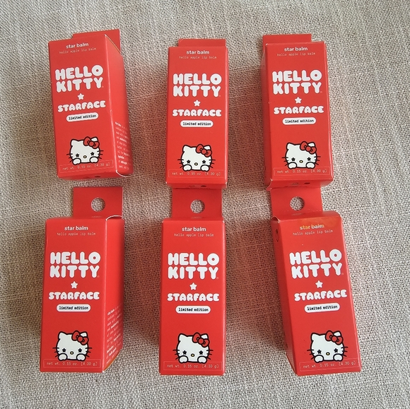 Hello Kitty Starface Red Lip Balm Limited Addition 6 Pieces